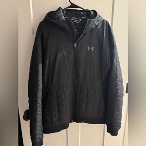 Under Armour Black Hooded Quilted Jacket
